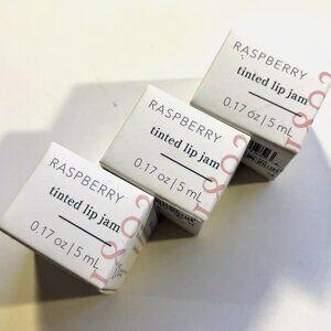 Lot 3pc New Original Beekman 1802 Tinted Lip Jam RASPBERRY 5ml